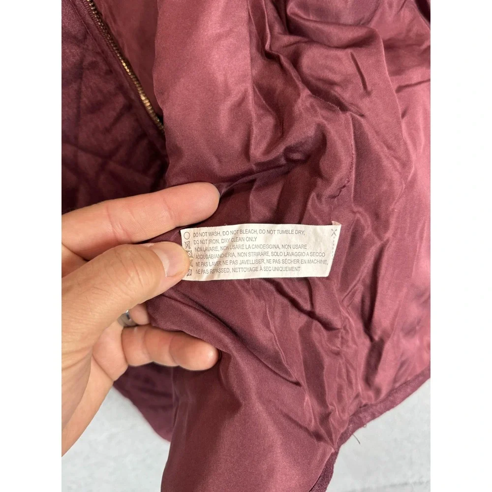 Thread & Supply Quilted Vest Womens Small Sleeveless Full Zip Pockets